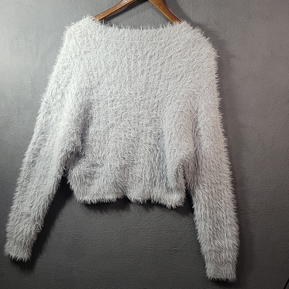Sun And Moon Shaggy Sweater Womens Large Baby Blue Boho 60s 70s Winter Fairy Y2K